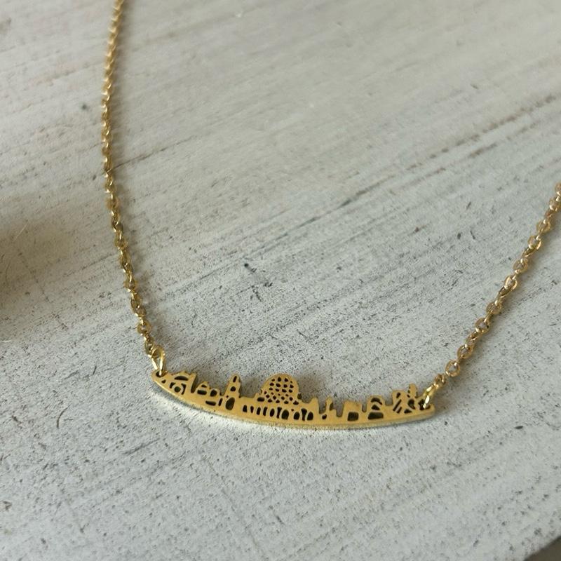 Gold Jerusalem Skyline Necklace | Dome of the Rock Chain