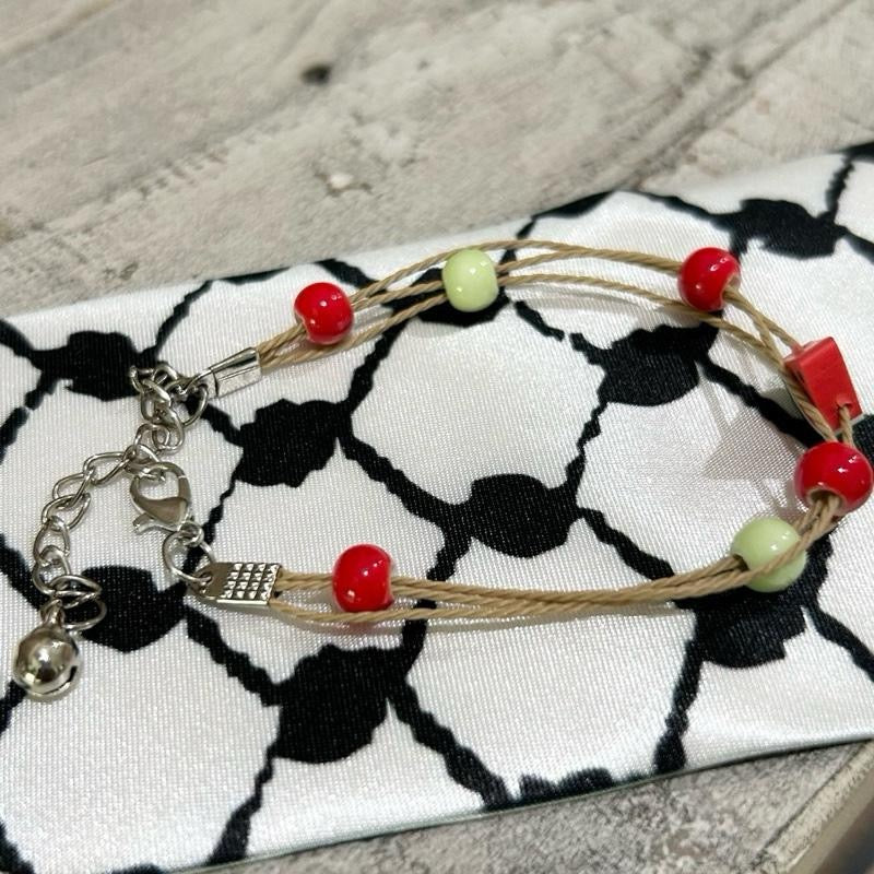 Palestine Watermelon Bracelet Adjustable Cord Design