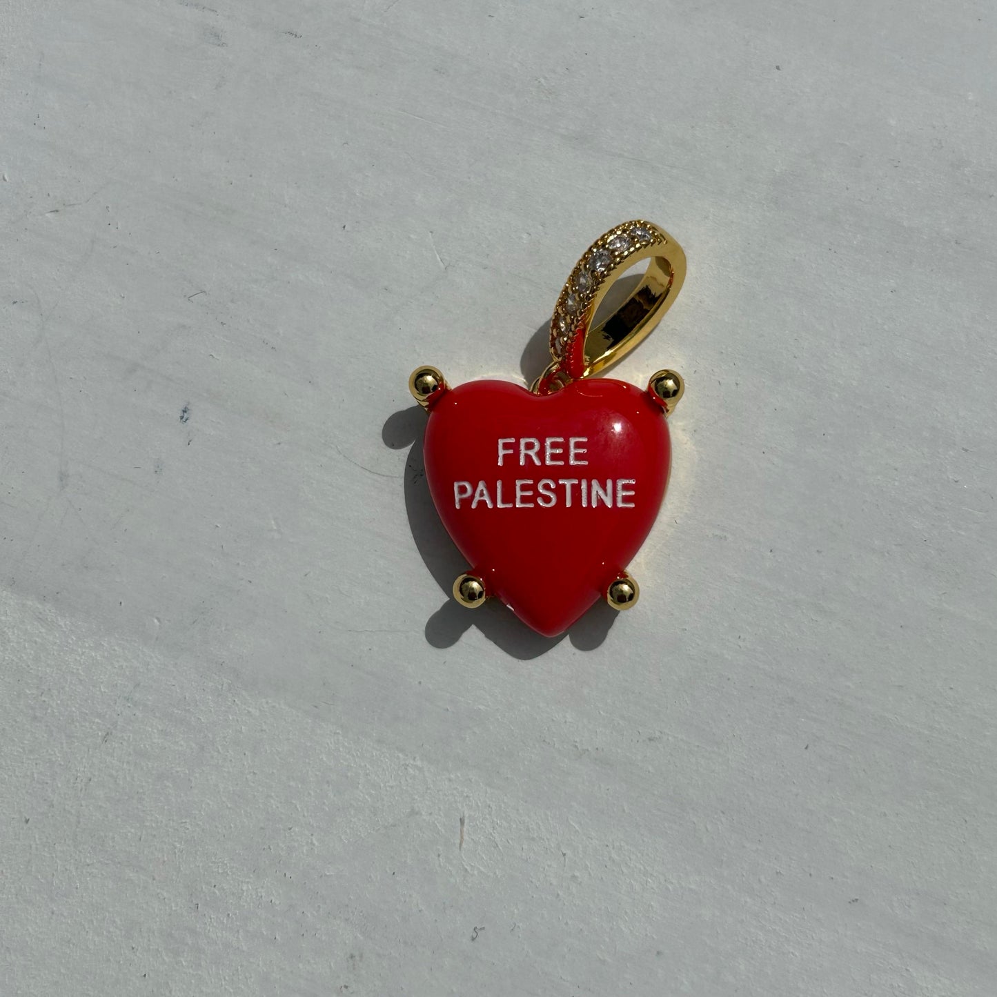 Free Palestine Heart Charm Necklace - Bold Cute & Powerful Options - Perfect for Weddings & Cultural Events