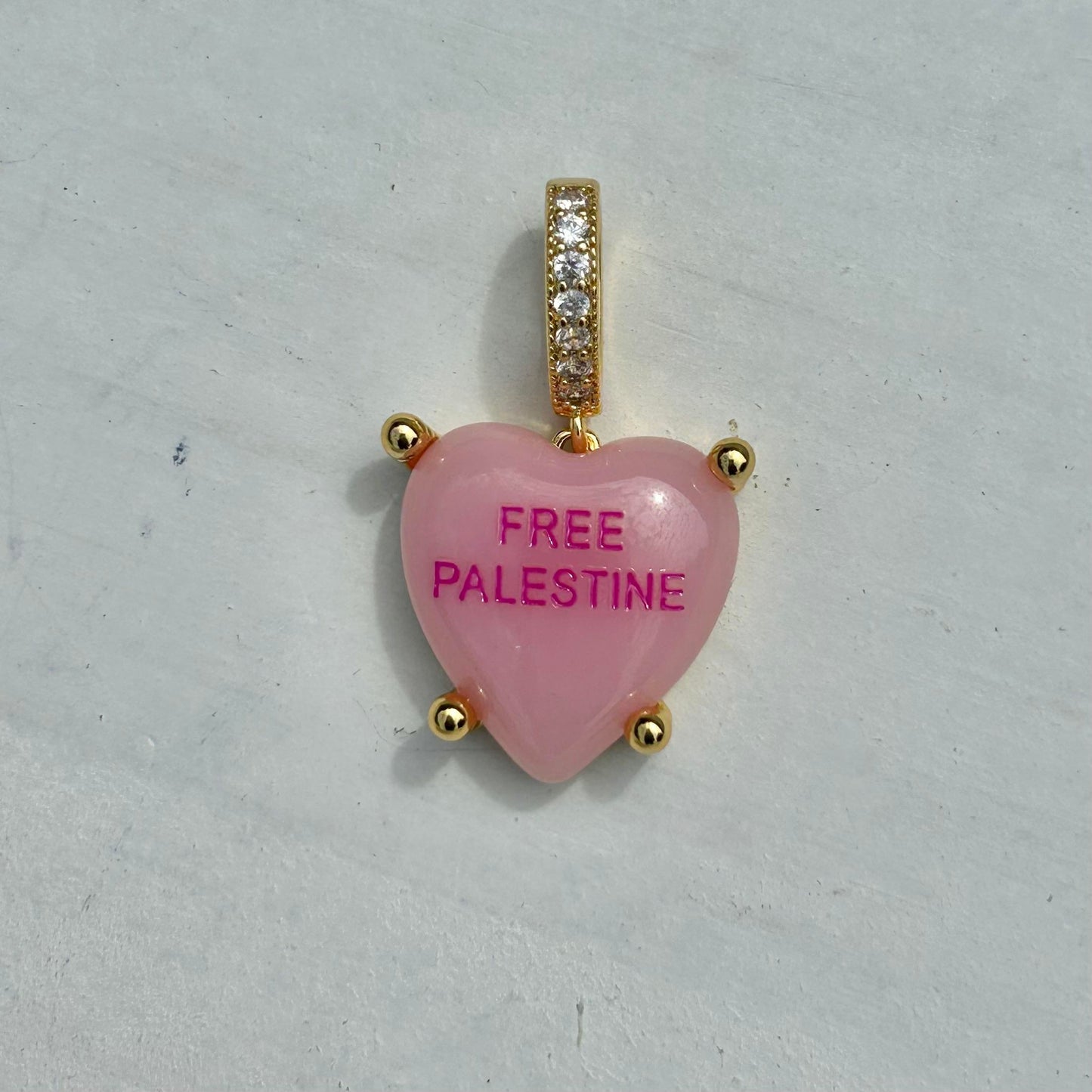 Free Palestine Heart Charm Necklace - Bold Cute & Powerful Options - Perfect for Weddings & Cultural Events
