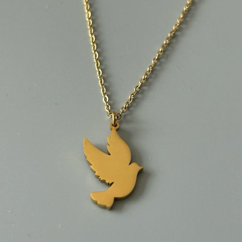 Dove of Peace Necklace Gold Plated Symbol of Hope & Resilience