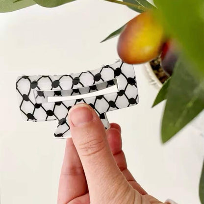 Keffiyeh Hair Claw Clip. Palestinian Pattern Hair Clip