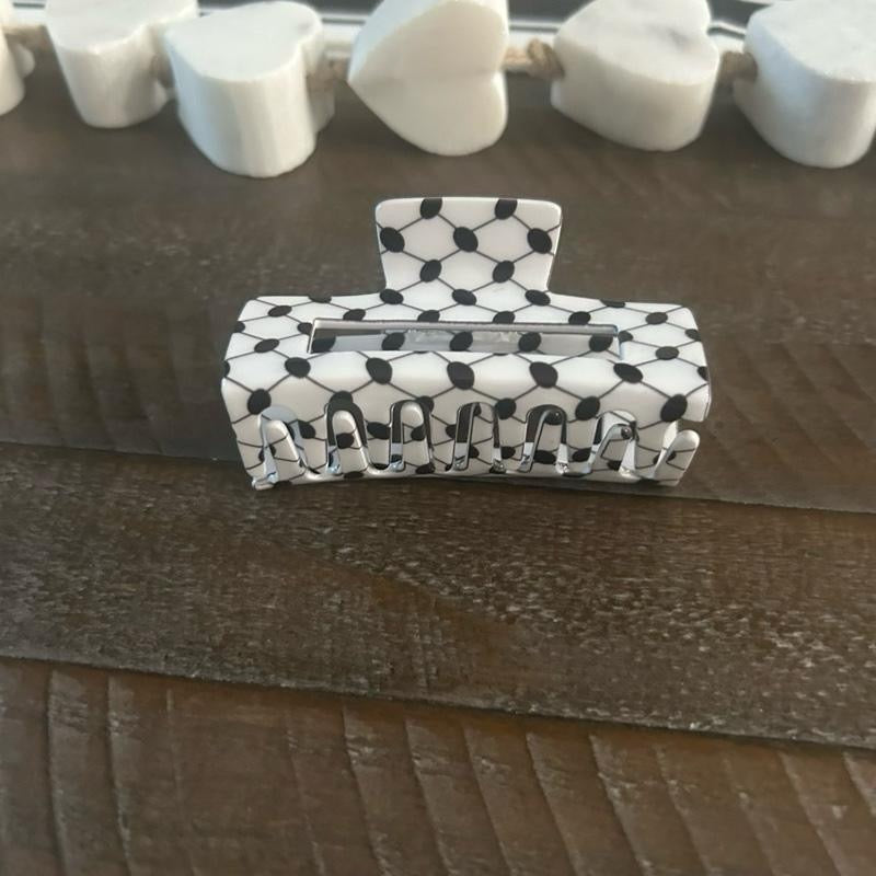 Keffiyeh Hair Claw Clip. Palestinian Pattern Hair Clip