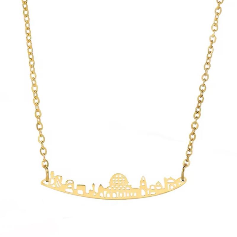 Gold Jerusalem Skyline Necklace | Dome of the Rock Chain
