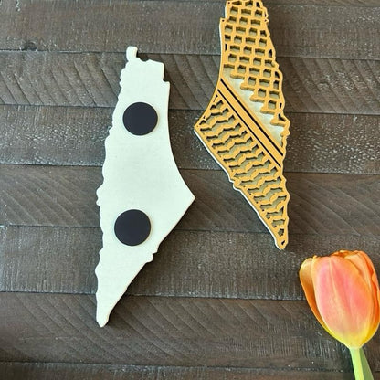 Palestine Map Fridge Magnet  Wood Laser-cut