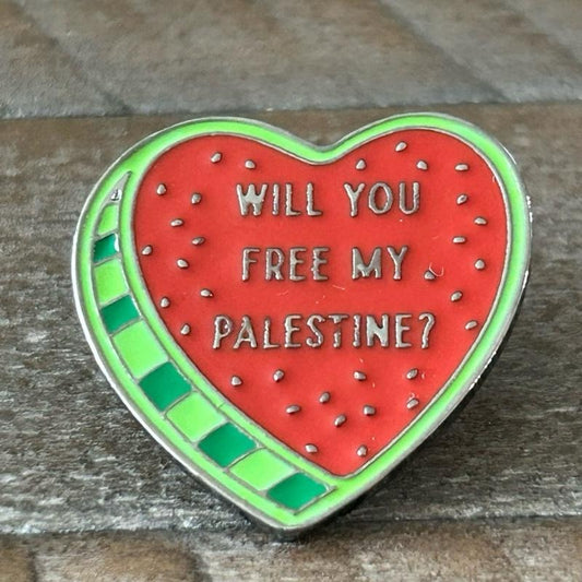 My Palestine Heart Watermelon Badge