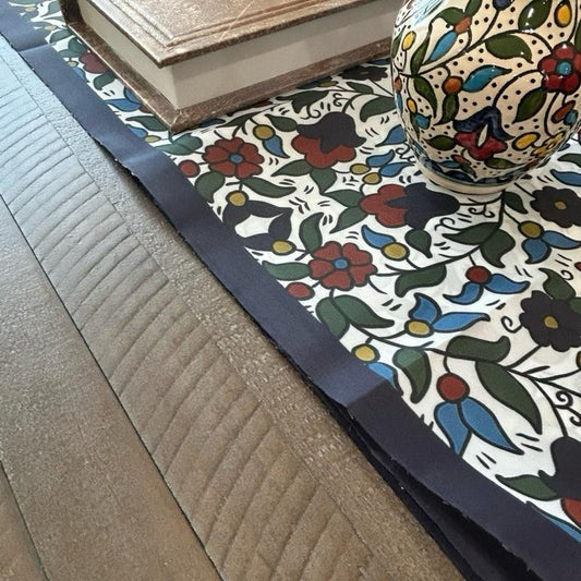 Hebron Art Table Runner Extra Long Thin Foldable Polyester