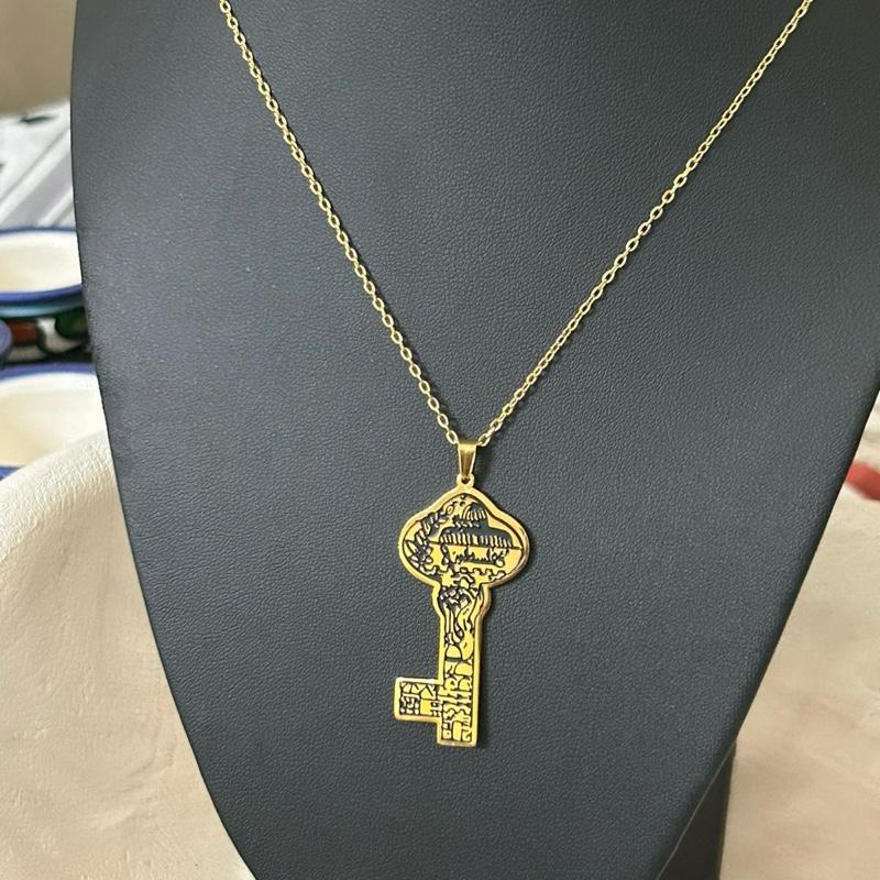 Palestinian Key of Return Necklace Al-Aqsa Masjid Design