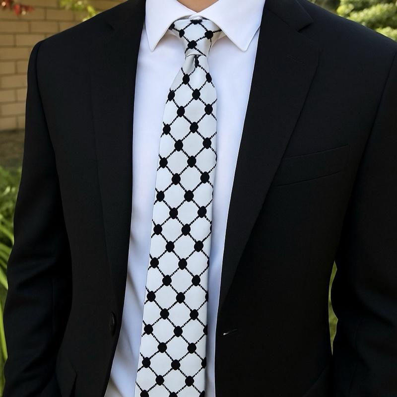 Keffiyeh Tie - Unisex Silk/Satin