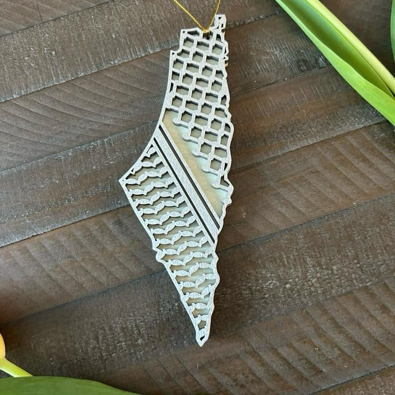 Palestine Map Hanging Ornament