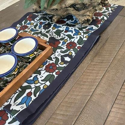 Hebron Art Table Runner Extra Long Thin Foldable Polyester