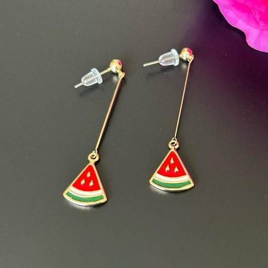 Watermelon Drop Earrings Long Dangling Earrings