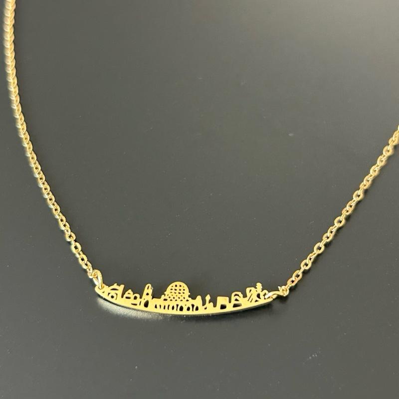 Gold Jerusalem Skyline Necklace | Dome of the Rock Chain