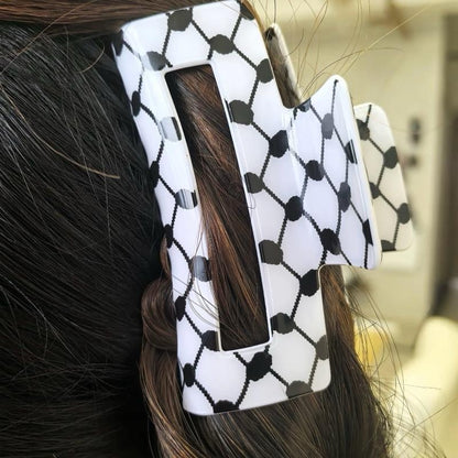Keffiyeh Hair Claw Clip. Palestinian Pattern Hair Clip