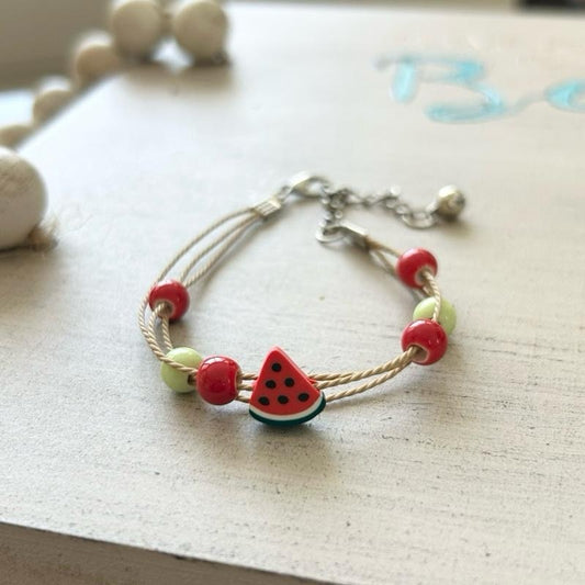 Palestine Watermelon Bracelet Adjustable Cord Design