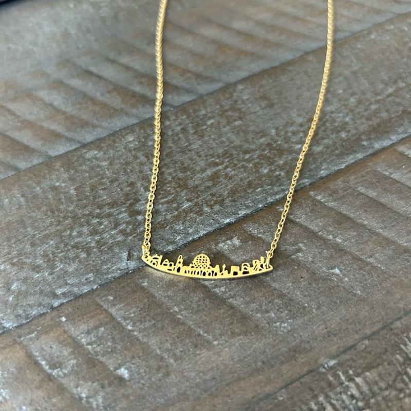 Gold Jerusalem Skyline Necklace | Dome of the Rock Chain