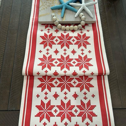 Tatreez Pattern Table Runner  | 118” x 13”