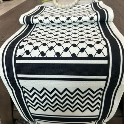 Palestinian Keffiyeh Table Runner  | 118” x 13”