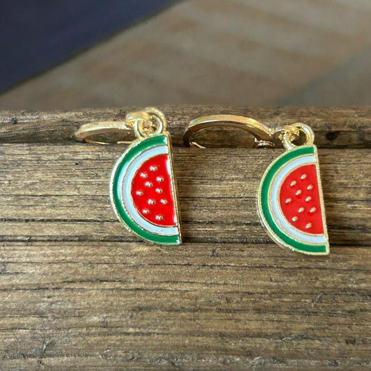 Palestinian Watermelon Earrings - hoop Palestine earrings for girls and women