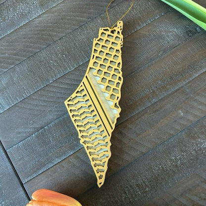 Palestine Map Hanging Ornament