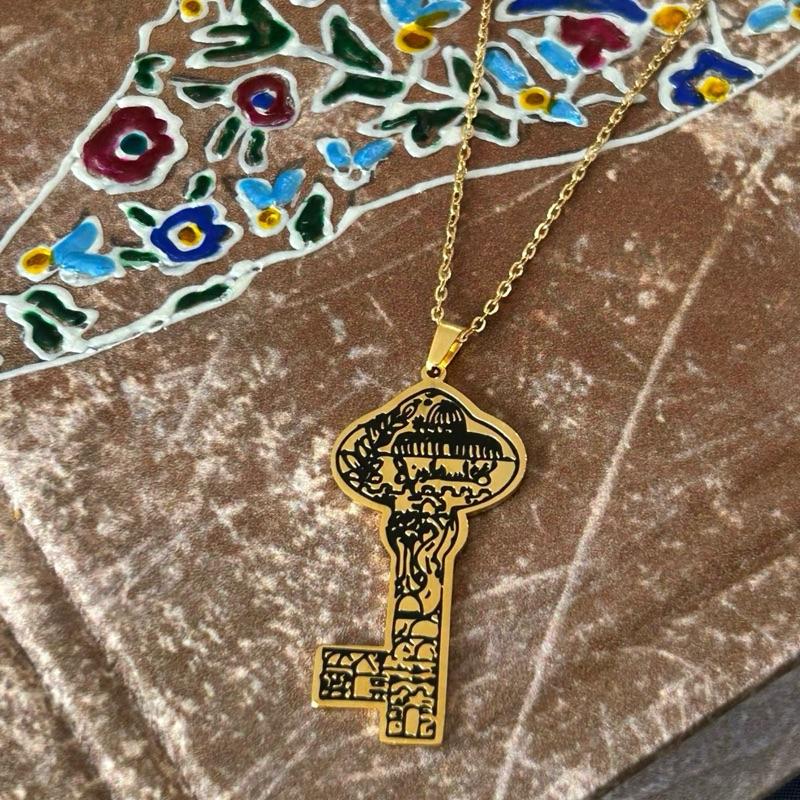 Palestinian Key of Return Necklace Al-Aqsa Masjid Design