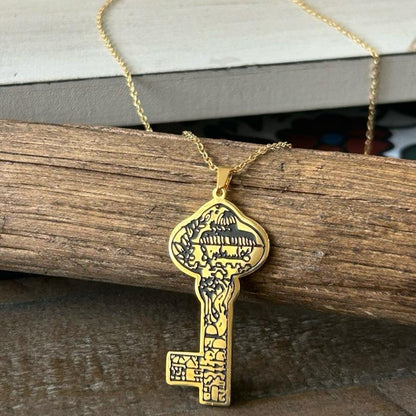 Palestinian Key of Return Necklace Al-Aqsa Masjid Design