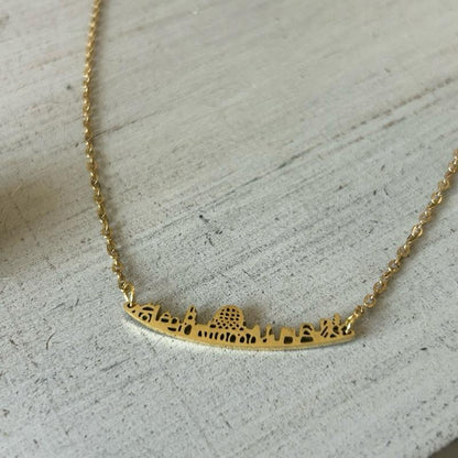 Gold Jerusalem Skyline Necklace | Dome of the Rock Chain