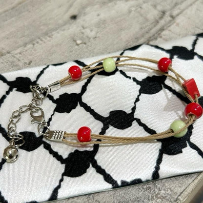 Palestine Watermelon Bracelet Adjustable Cord Design
