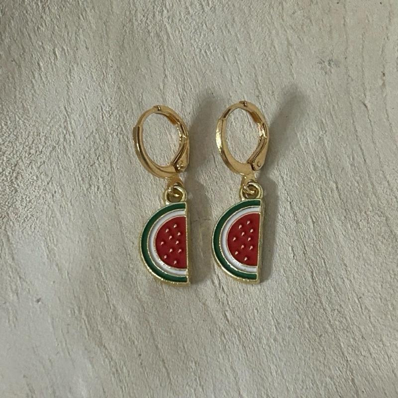 Palestinian Watermelon Earrings - hoop Palestine earrings for girls and women