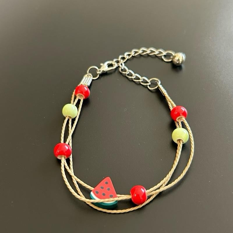 Palestine Watermelon Bracelet Adjustable Cord Design