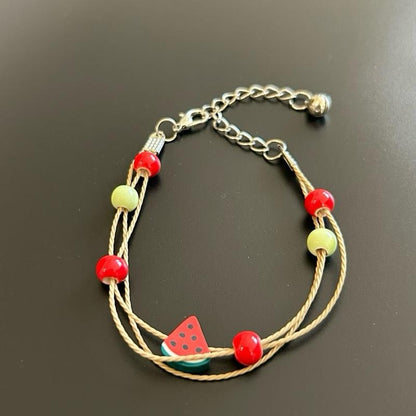 Palestine Watermelon Bracelet Adjustable Cord Design