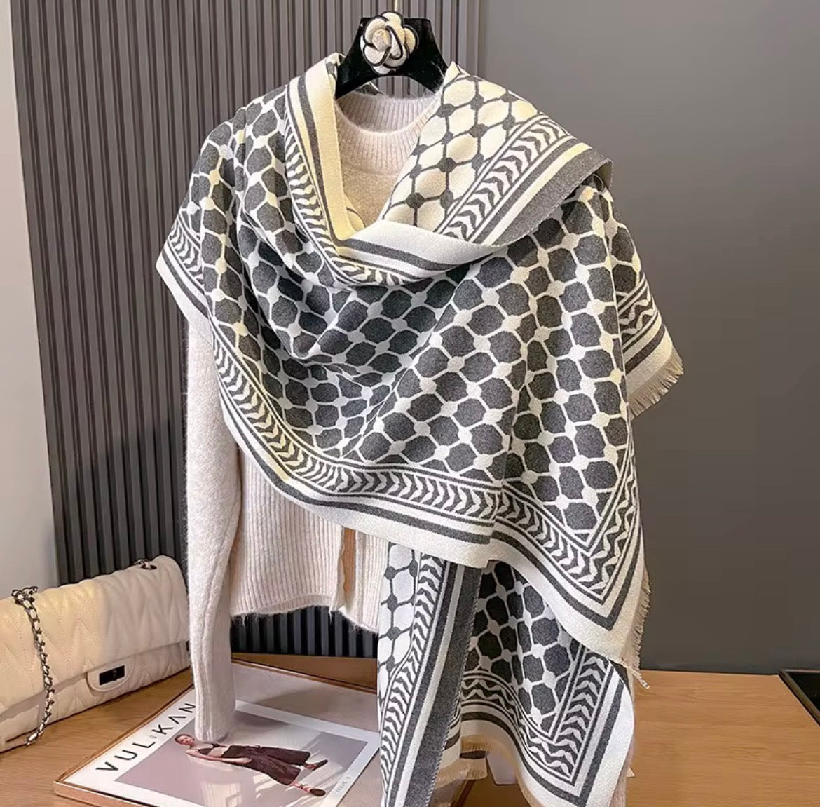 Cashmere Feel Palestine Shawl
