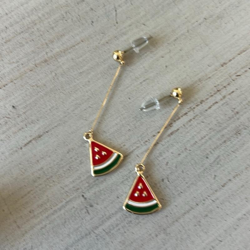 Watermelon Drop Earrings Long Dangling Earrings