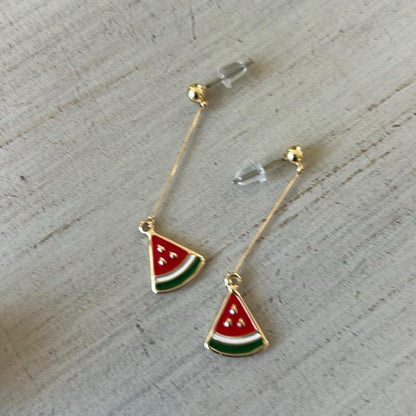 Watermelon Drop Earrings Long Dangling Earrings