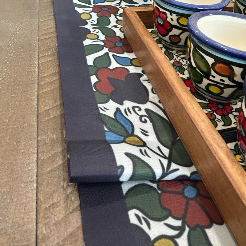 Hebron Art Table Runner Extra Long Thin Foldable Polyester