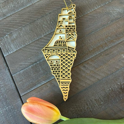 Palestine Map Hanging Ornament