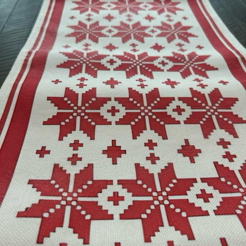 Tatreez Pattern Table Runner  | 118” x 13”
