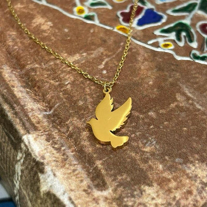 Dove of Peace Necklace Gold Plated Symbol of Hope & Resilience